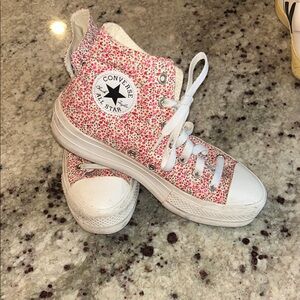 Converse Pink Floral High-Tops